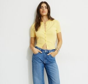 DYNAMITE Becca Short Sleeve Cardigan